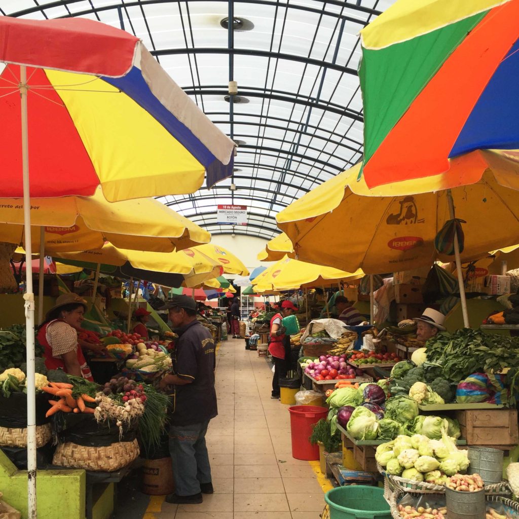 Local market in Cuenca, Ecuador