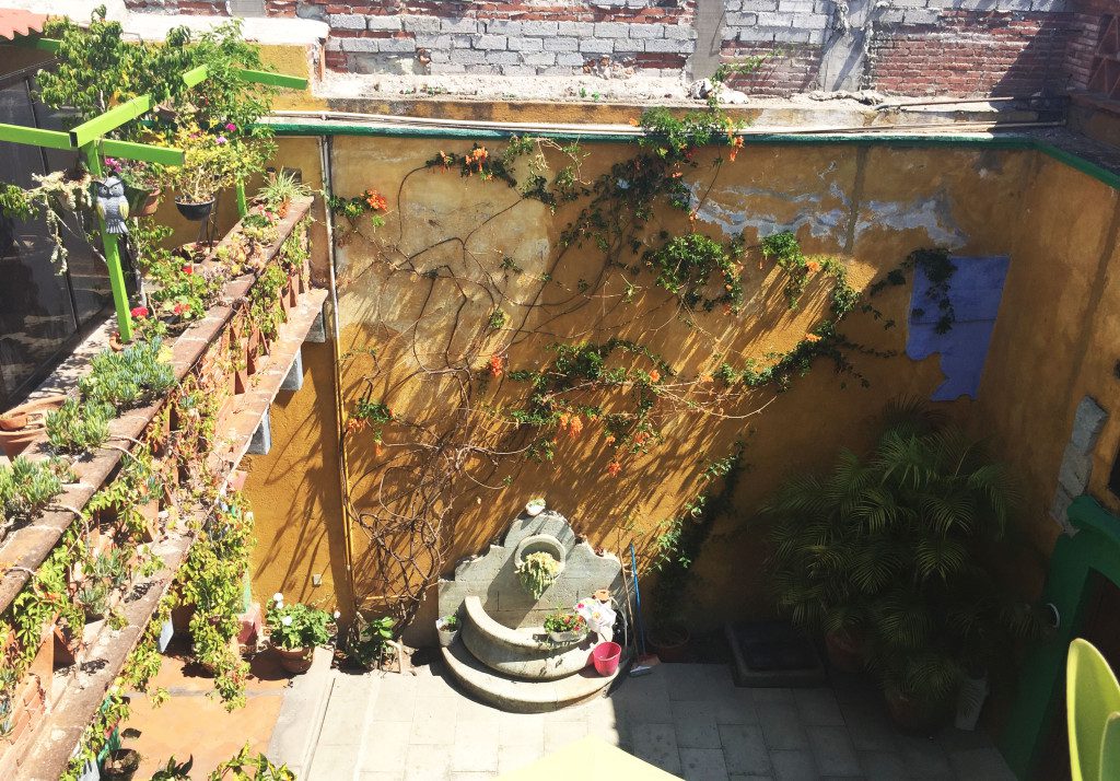 View of the central courtyard from above.