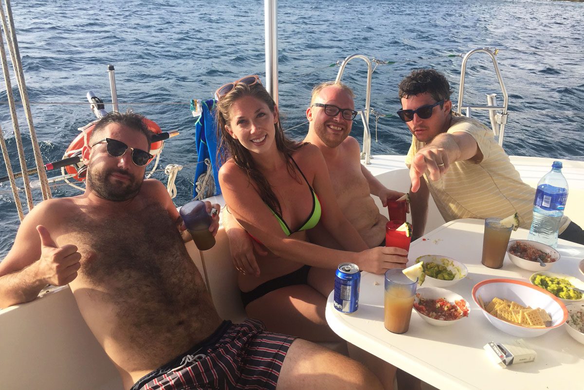 San Juan del Sur catamaran.