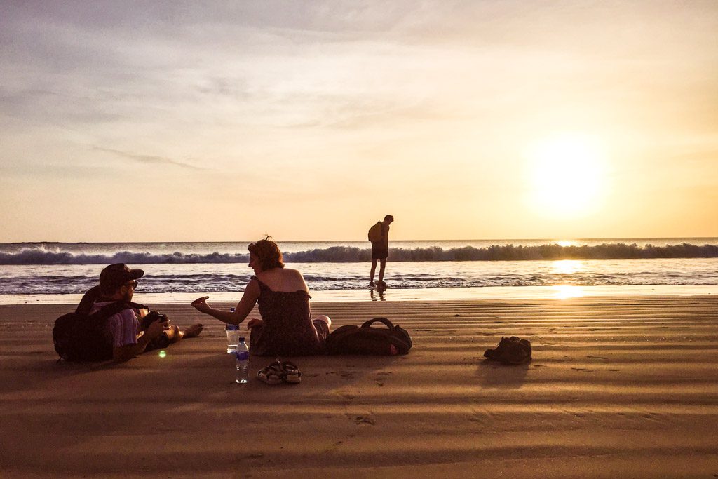 playa la flor nature reserve sunset