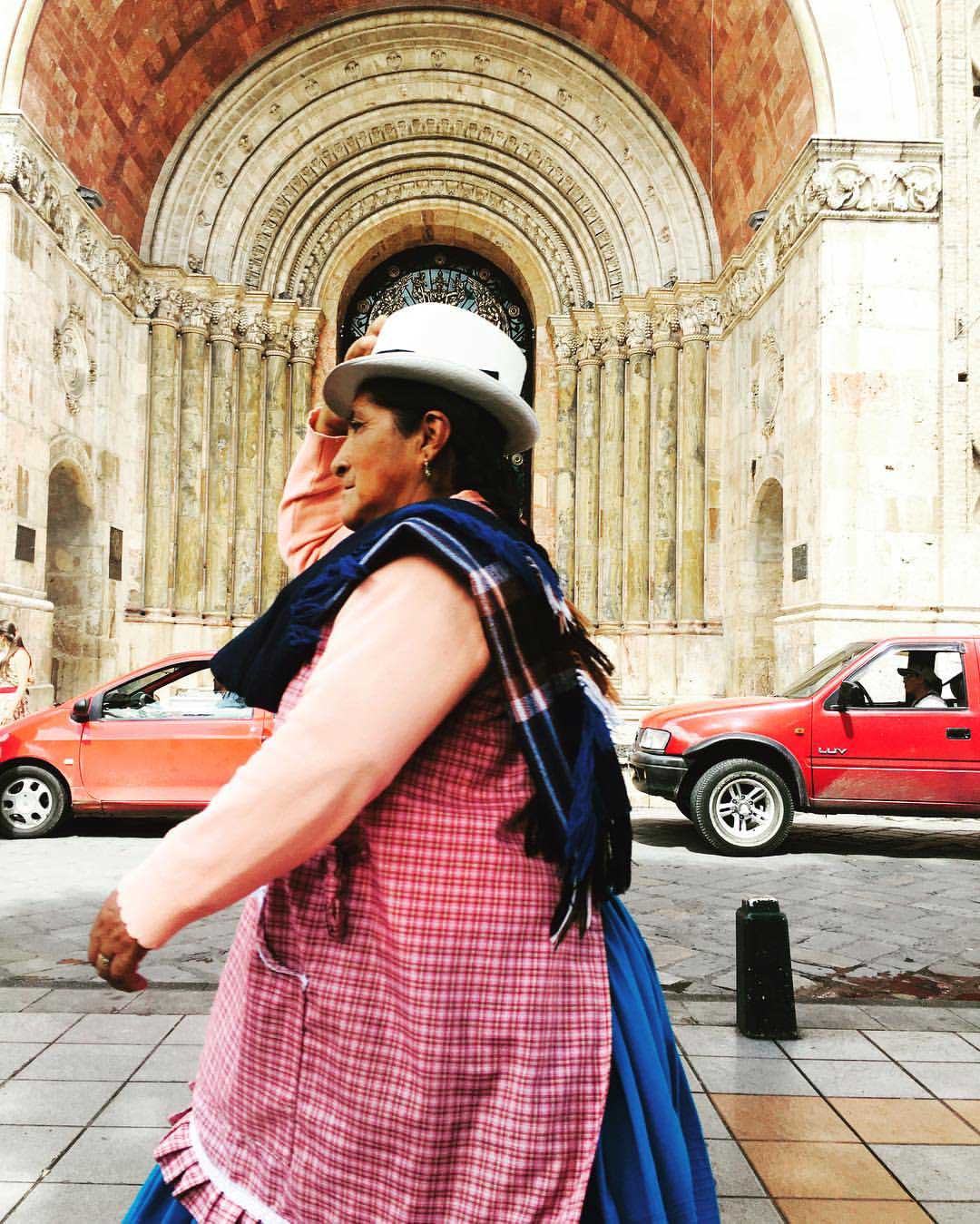 Indigenous woman in Cuenca, Ecuador. Photo - Shayna F.