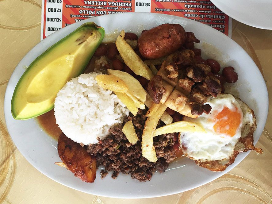 bandeja paisa in medellin colombia