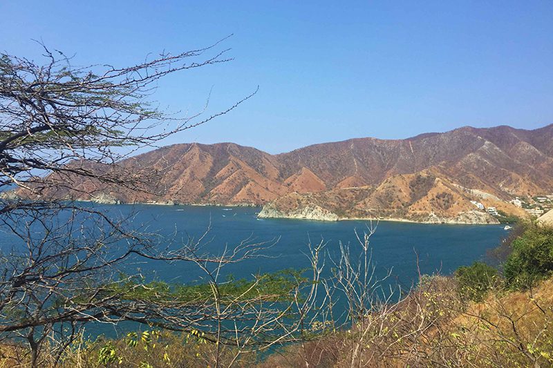 Taganga bay from above in Colombia