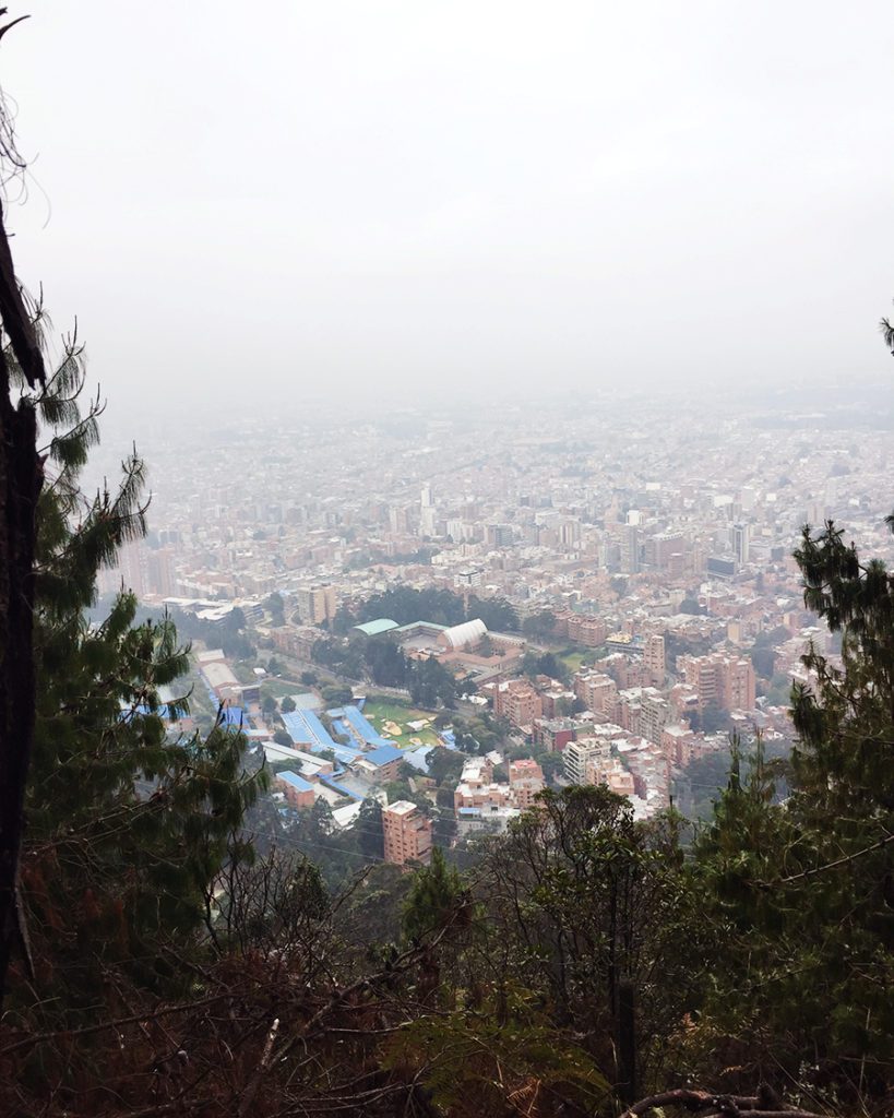 City view from el virgen statue bogota