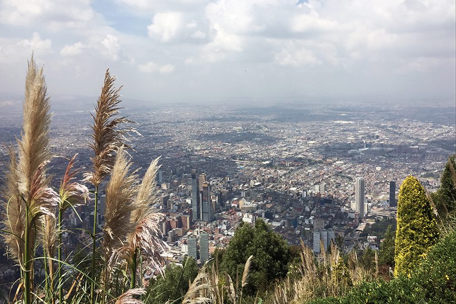 Bogota city view from Monserrate