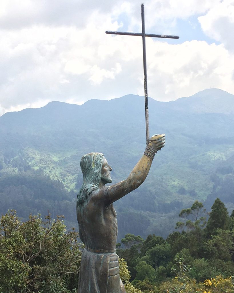 Cross on Monserrate Bogota Colombia