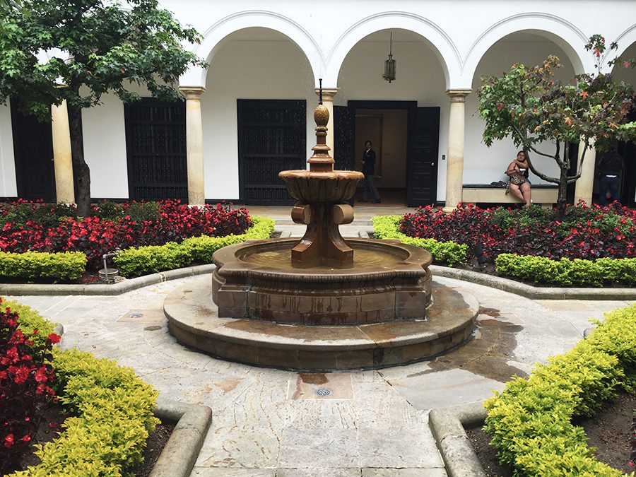 Courtyard in Botero Museum Bogota Courtyard in Botero Museum Bogota