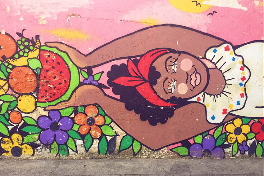 Mural in Cartagena Colombia Mural in Cartagena Colombia