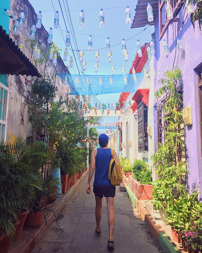 Alley in Cartagena Colombia