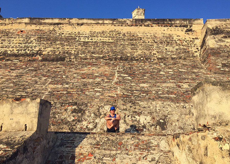 sitting on the Castillo in Cartagena sitting on the Castillo in Cartagena
