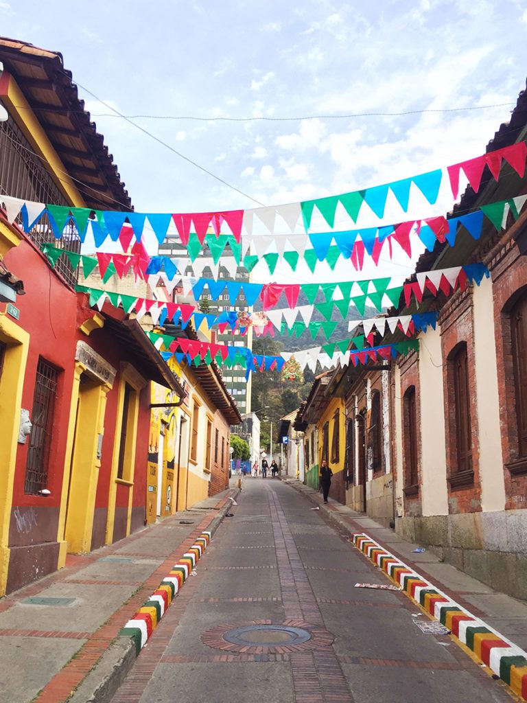 La Candelaria Street in Bogota Colombia