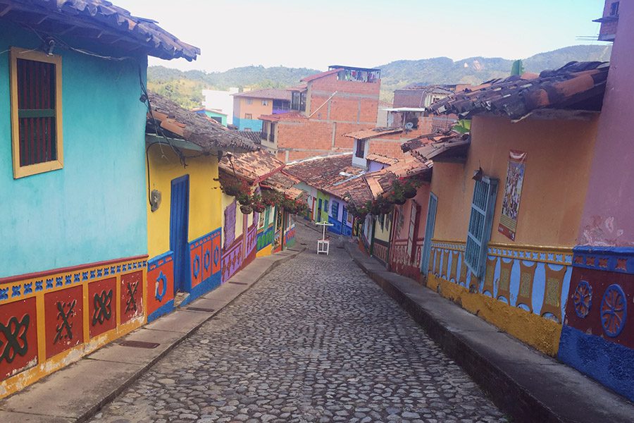 street of Guatape Colombia