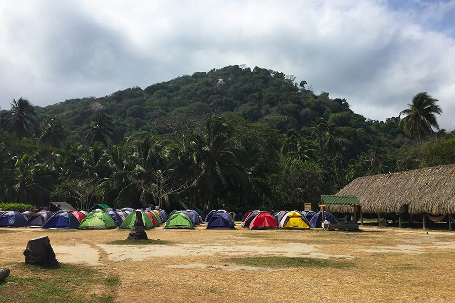 Tents for camping Parque Tayrona