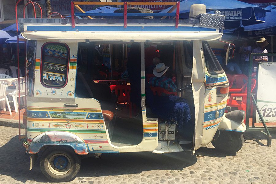 tuk tuk in Guatape Colombia tuk tuk in Guatape Colombia