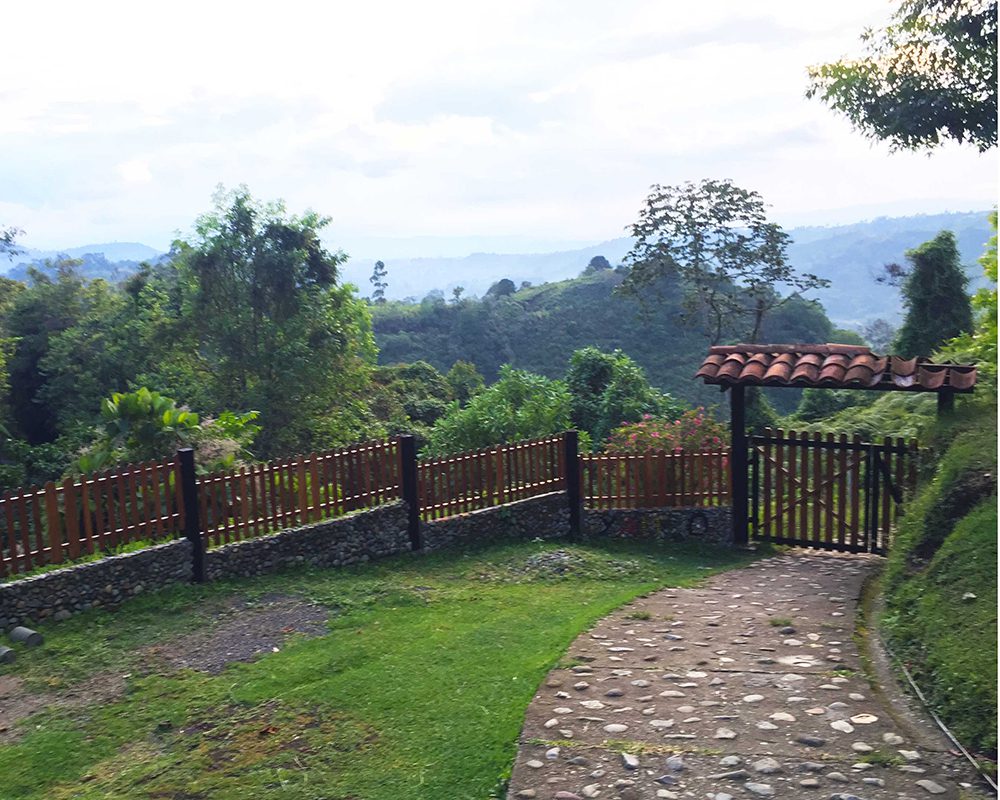 View from the front of Yambolombia hostel, Colombia