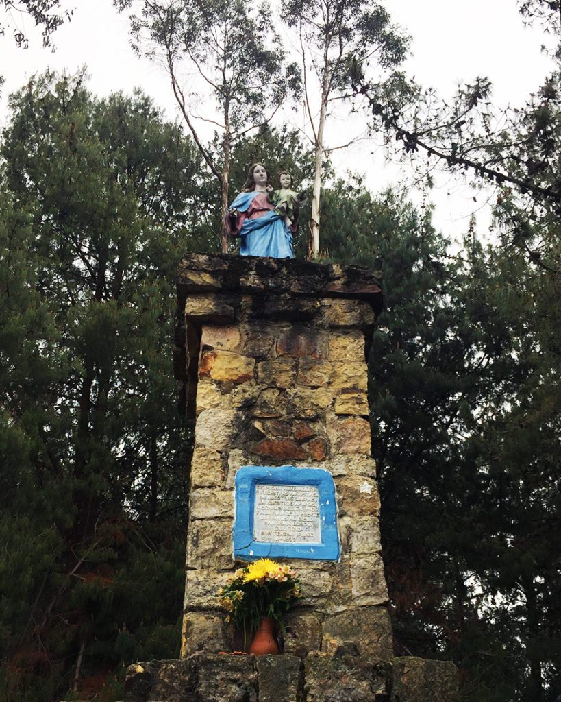 Virgen statue in Bogota Virgen statue in Bogota