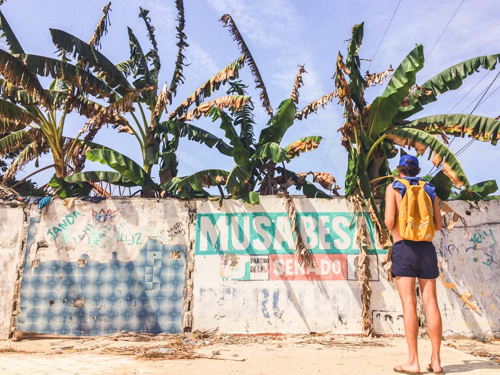 Wall of signs in Rincon del Mar, Colombia