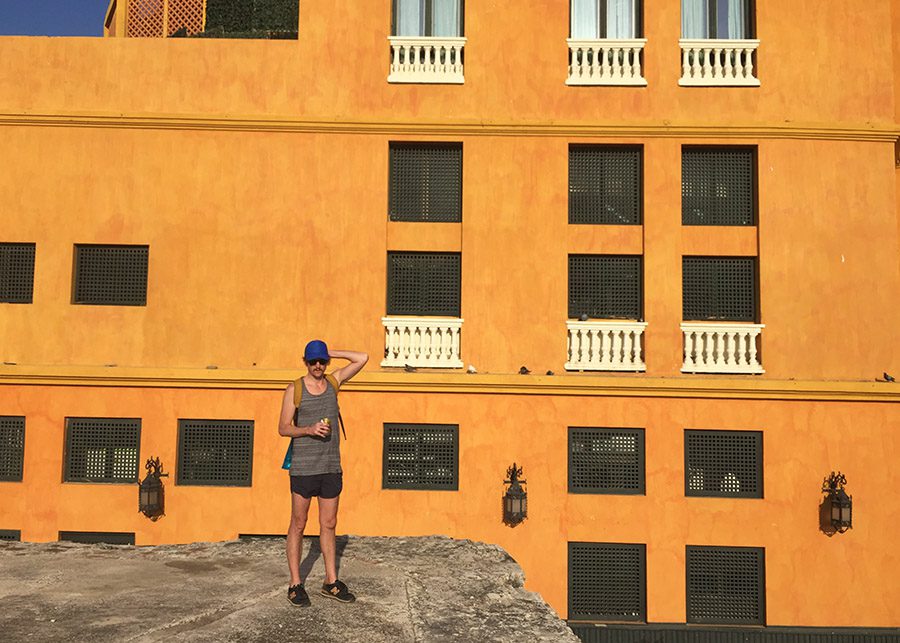 walking the wall in Cartagena