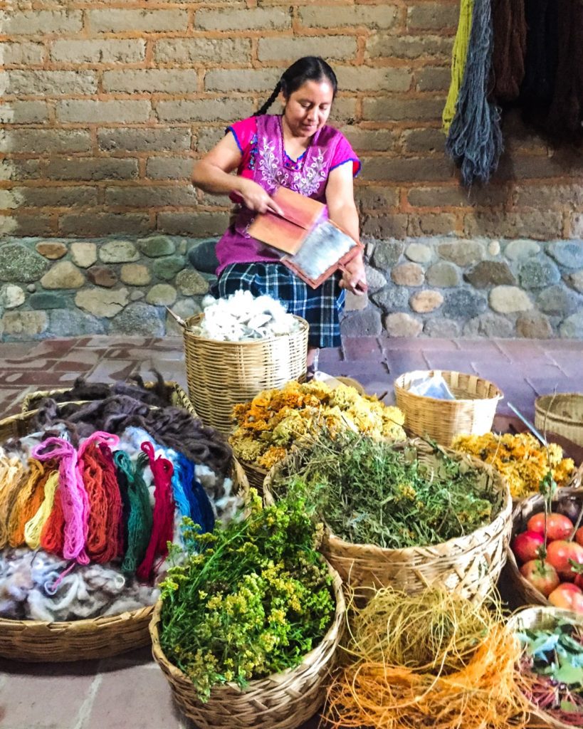 cleaning wool for spinning Oaxaca