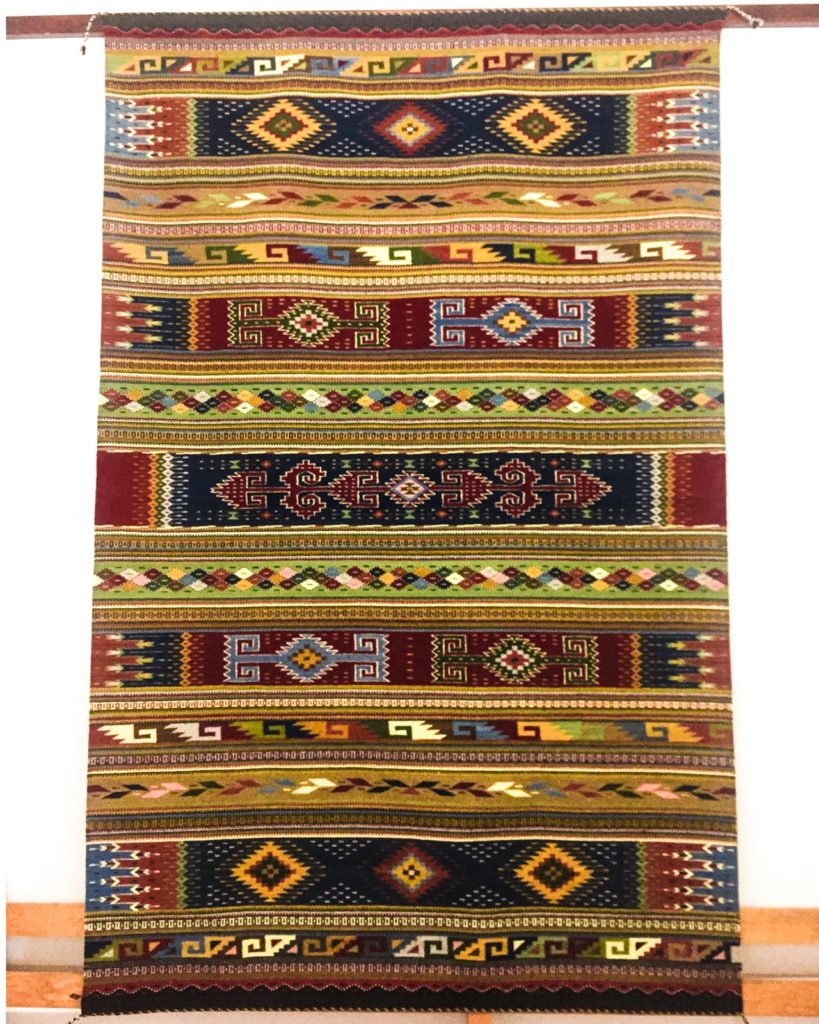 finished rug textiles in oaxaca