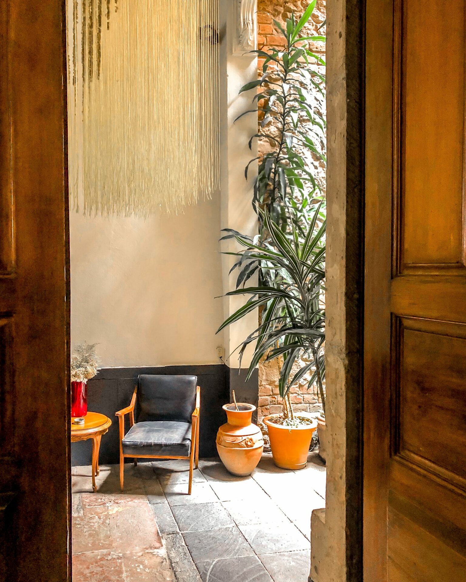 natural light in entrance boutique hotel in Mexico city