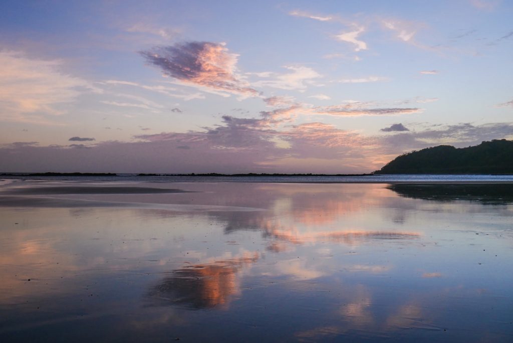 sunset on cambutal beach