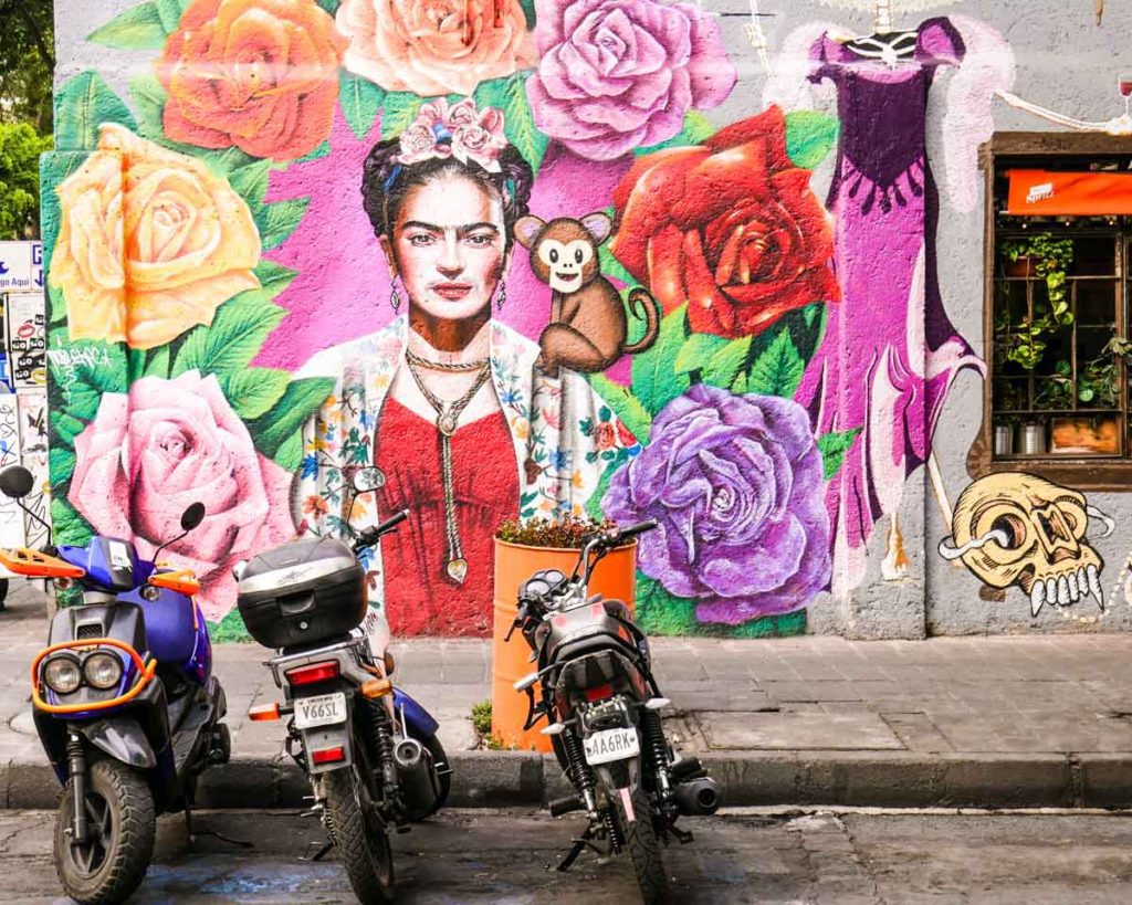 frida mural mexico city travel