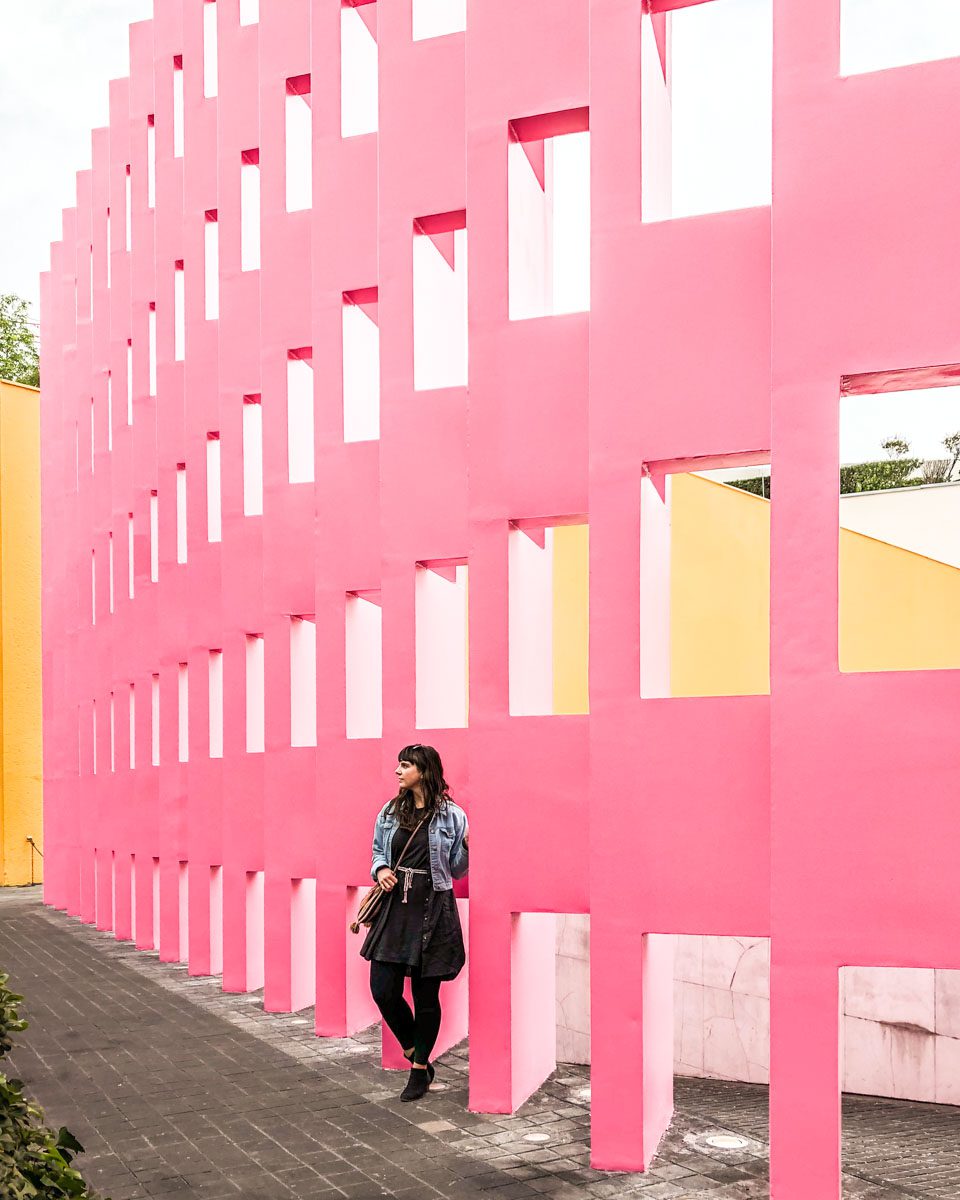 best mexico city instagram pink wall camino real