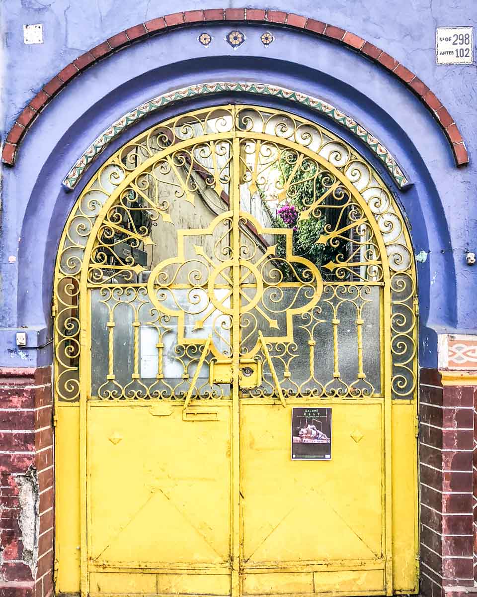 mexico city instagram colorful door coyoacan