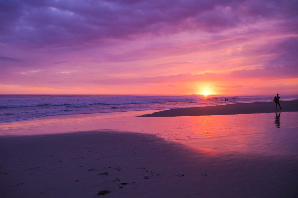 santa teresa beach sunset costa rica