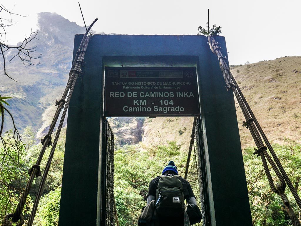 starting the short inca trail hike