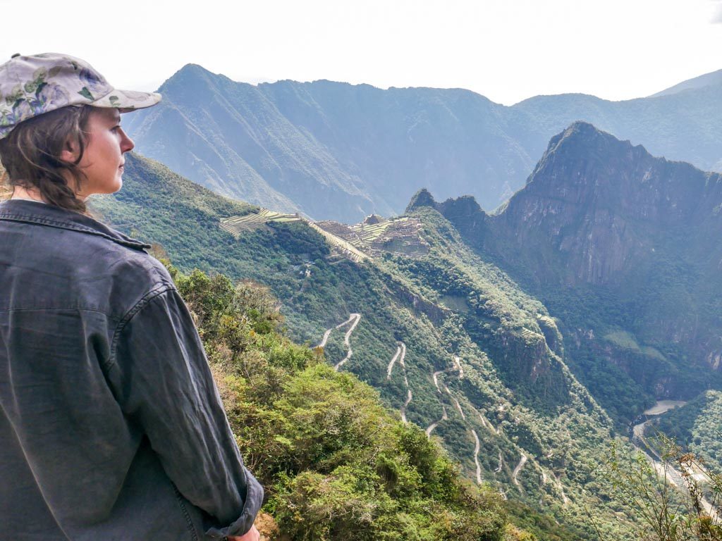 taking in machu picchu at the sun gate