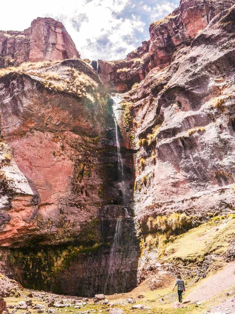 rainbow mountain waterfall