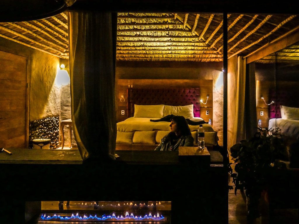 hotel lake titicaca fireplace