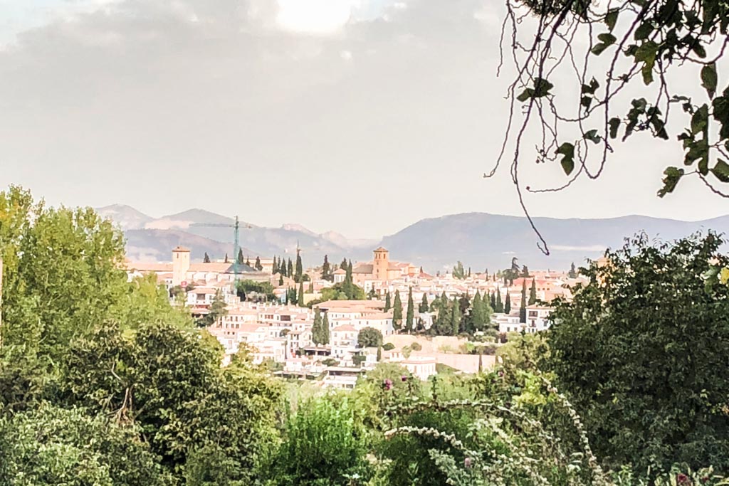 view of granada from the generalife alhambra