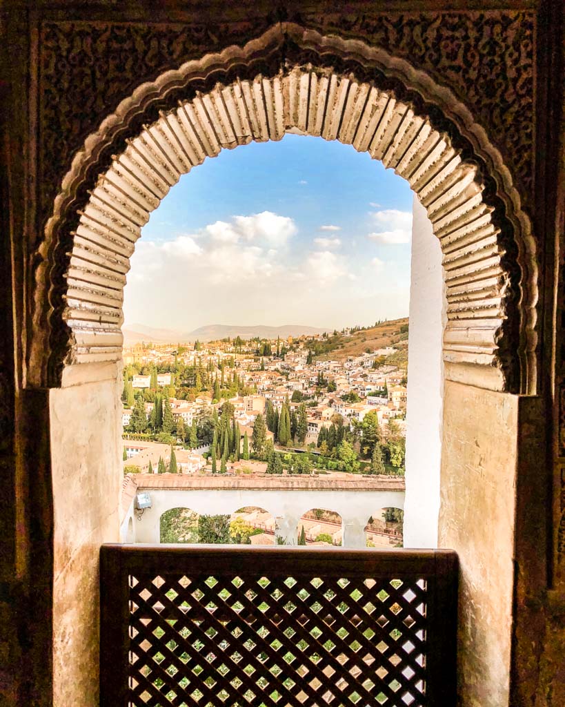 view of granada from the generalife gardens