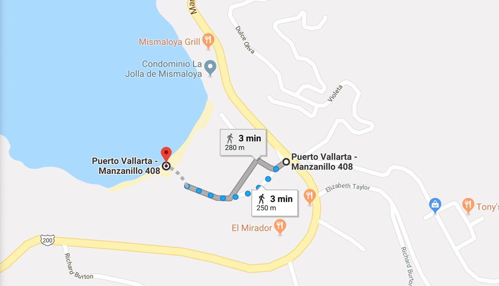 mismaloya puerto vallarta beaches map