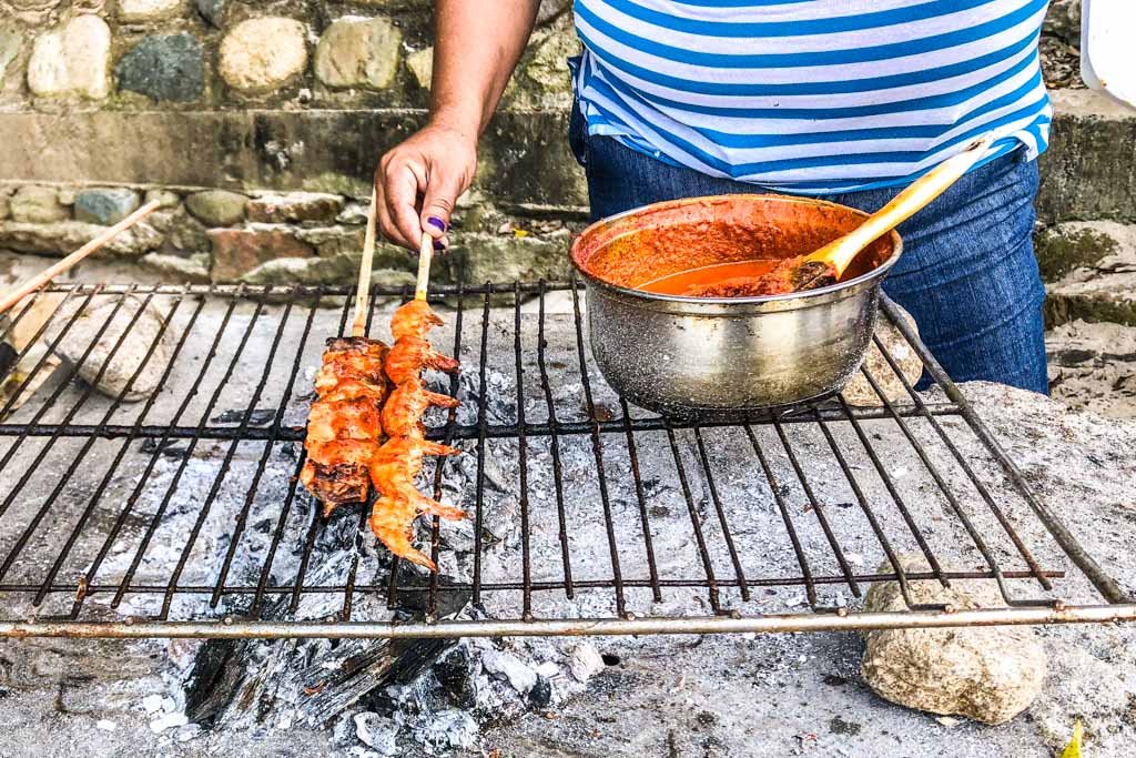 playa las gemelas shrimp food