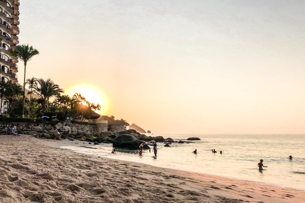 playa las gemelas sunset puerto vallarta beaches