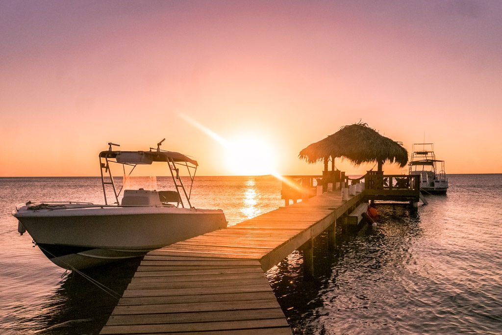 west bay roatan hotel sunset