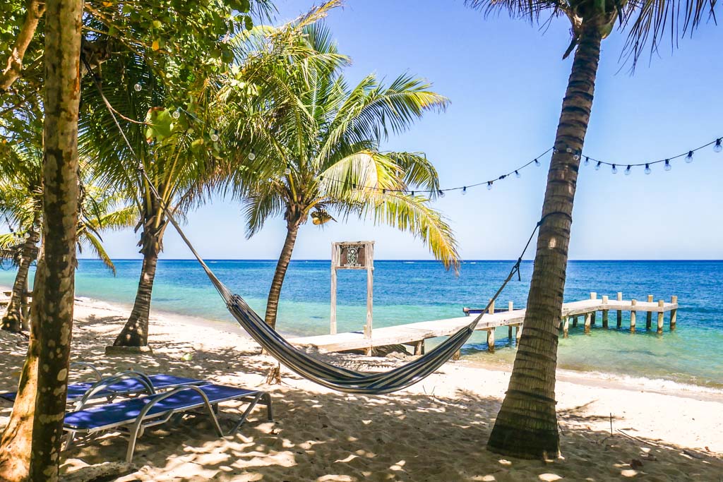 roatan travel beach at camp bay