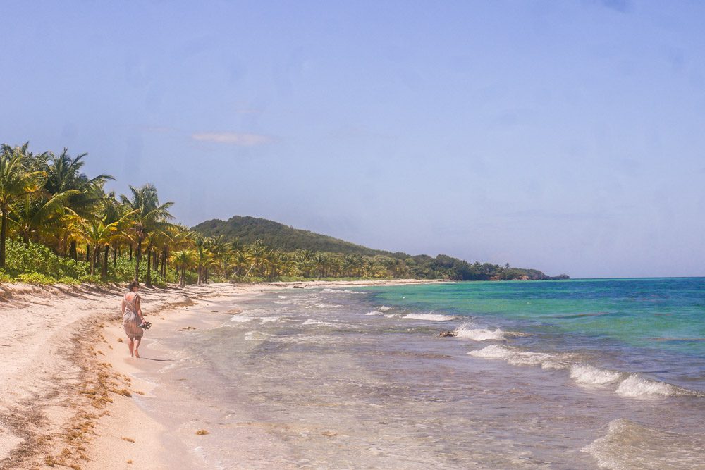 walking camp bay beach roatan honduras