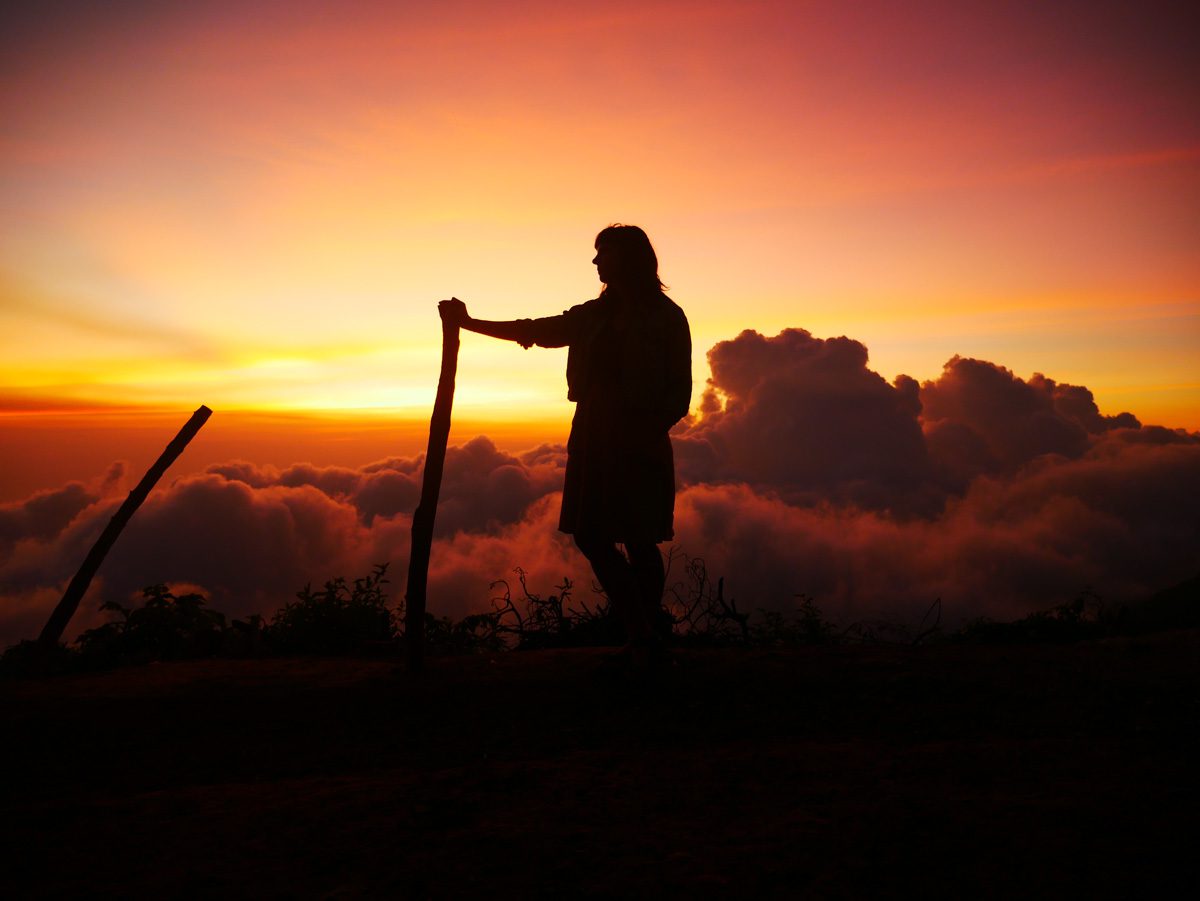 el salvador travel sunset at cerro verde