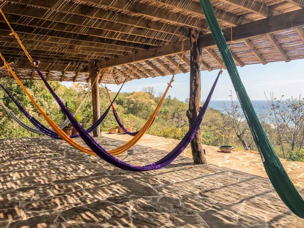 hammock common area san agustinillo hotel