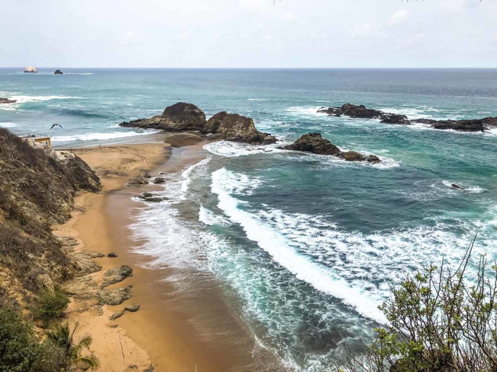 san agustinillo beach view from above