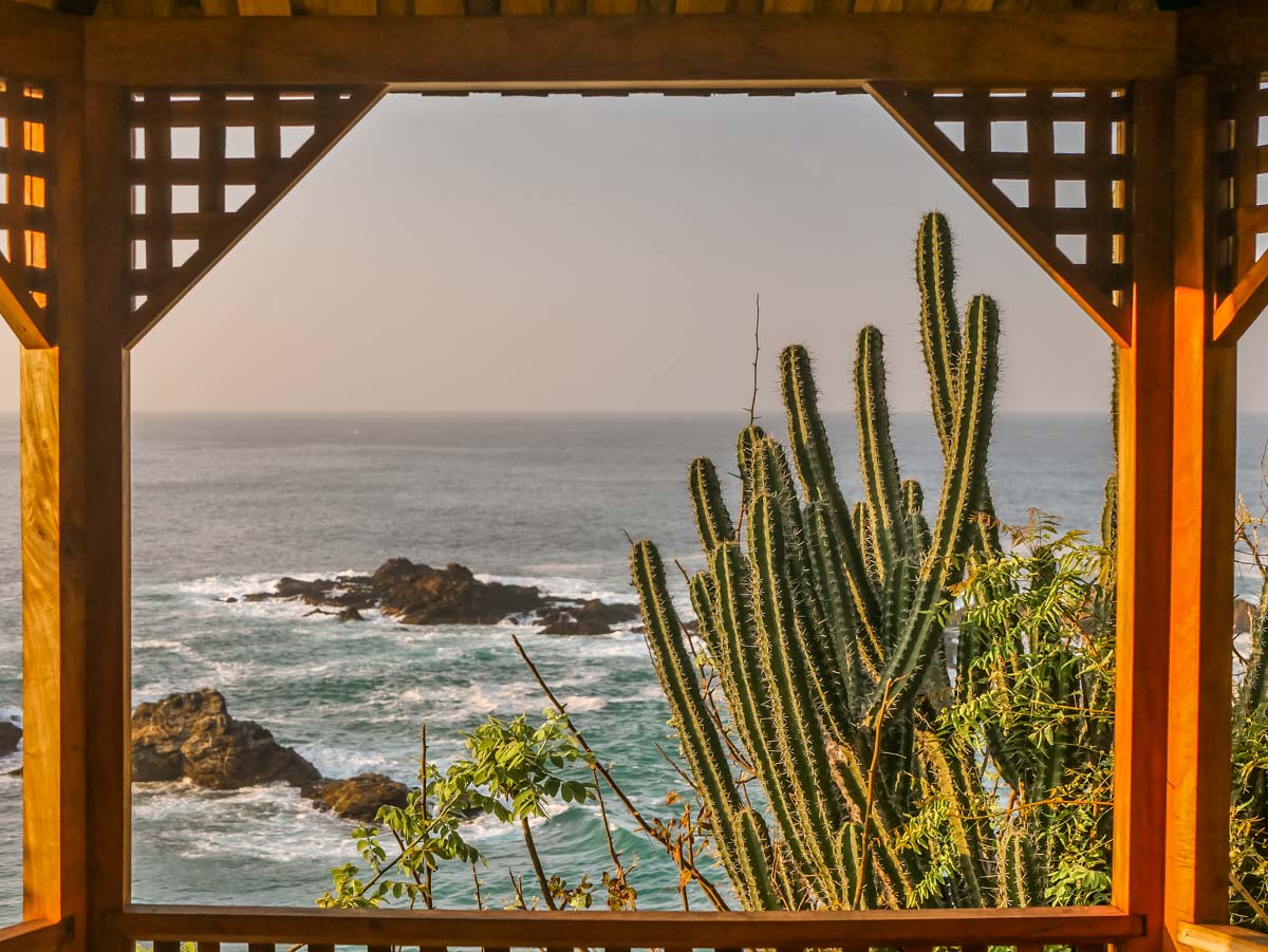 view from mazunte airbnb