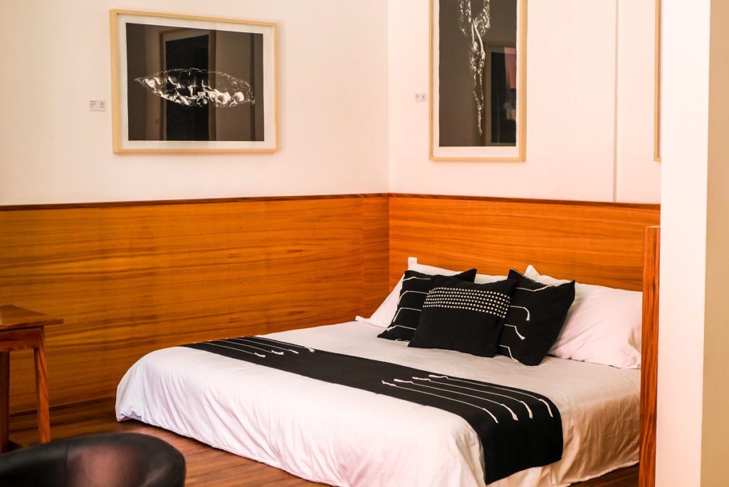 king size bed in oaxaca boutique hotel