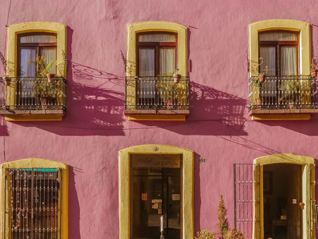 puebla travel colorful buildings