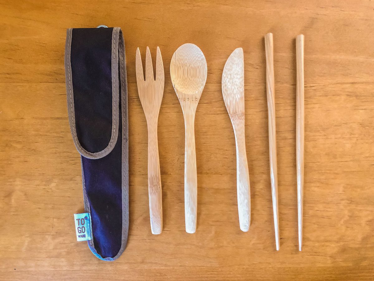 bamboo utensil set to go ware Brooklyn Tropicali