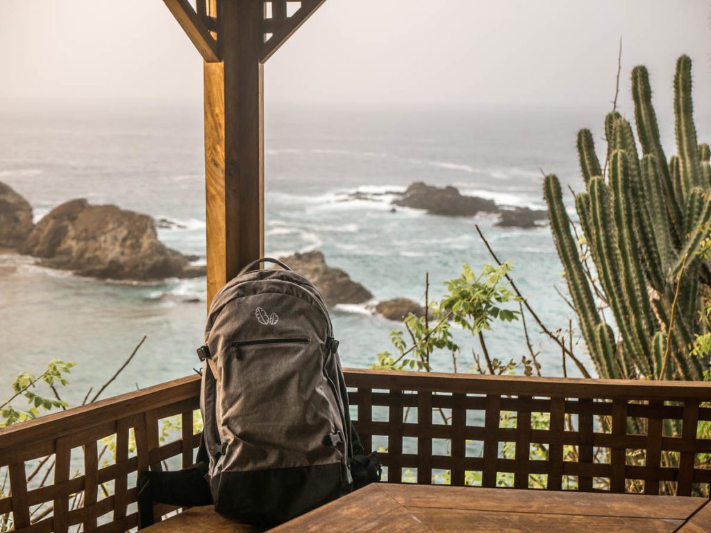 ethical backpack and 60 liter backpack in oaxaca